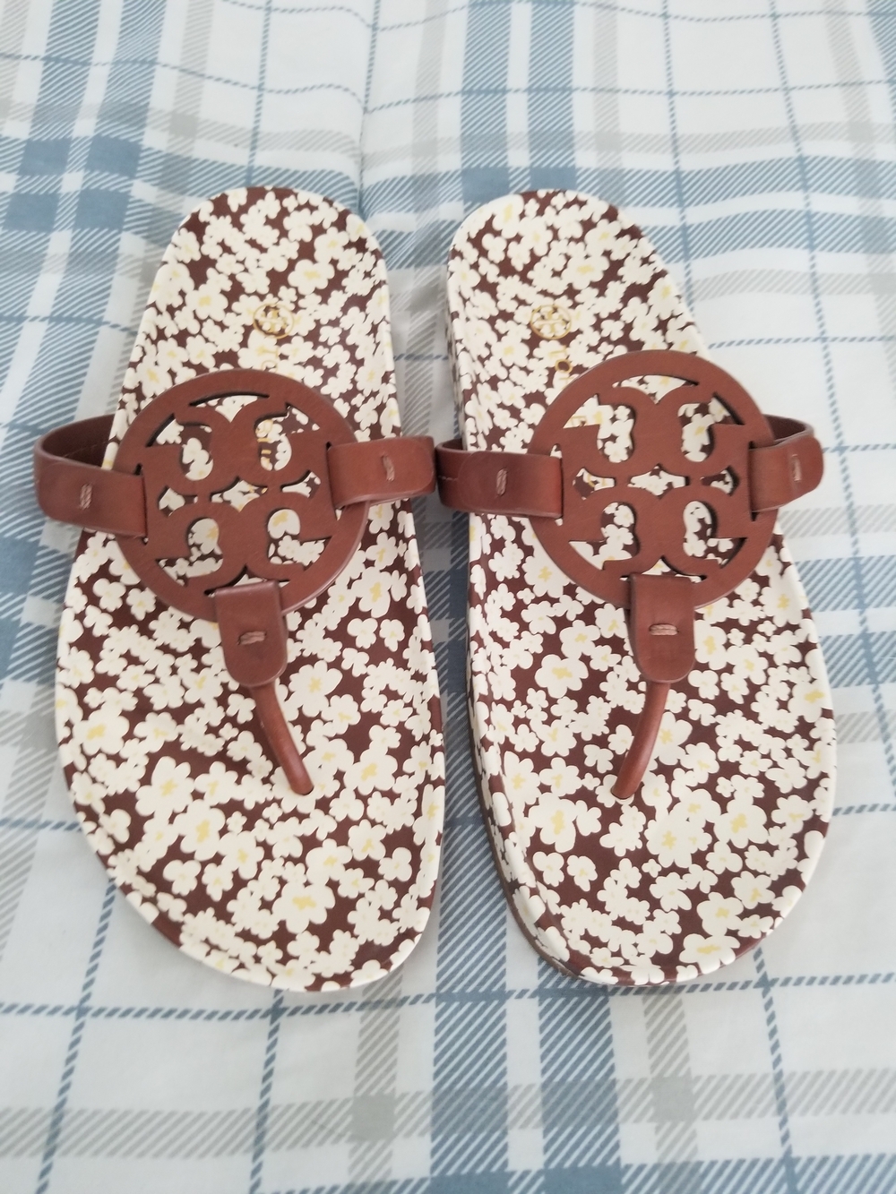Tory Burch Floral Logo Sandal